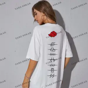 Unisex Kadın/Erkek ANİME Özel Baskılı Renkli Oversize Penye