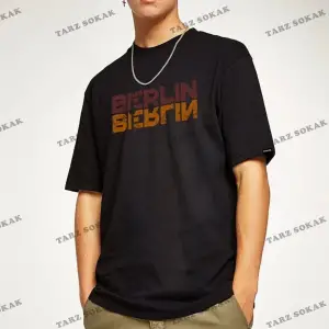 Unisex Kadın/Erkek Berlin Renkli Özel Baskılı Oversize Penye