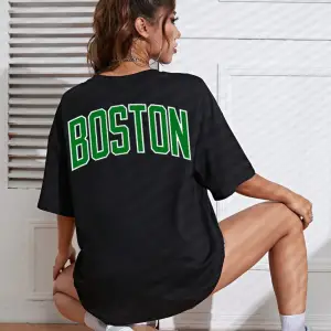 Unisex Kadın/Erkek Celtic Boston Özel Baskılı Renkli Oversize Penye T-Shirt