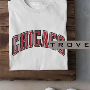 Unısex Kadın Erkek Chıcago Baskılı Siyah Beyaz % 100 Pamuk Tasarım T-shirt