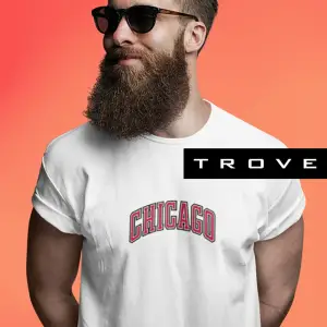 Unısex Kadın Erkek Chıcago Baskılı Siyah Beyaz % 100 Pamuk Tasarım T-shirt