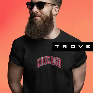 Unısex Kadın Erkek Chıcago Baskılı Siyah Beyaz % 100 Pamuk Tasarım T-shirt