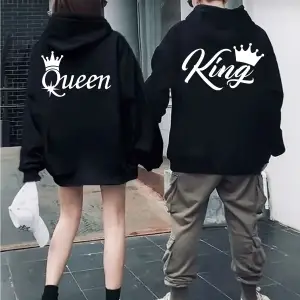 Unisex Kadın/Erkek Çift Sevgili Kombini Oversize Kapüşonlu Sweatshirt ( 3 İPLİK ŞARDONLU )
