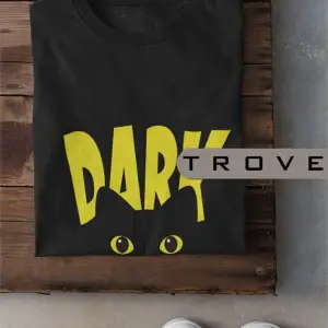 Unısex Kadın Erkek Dark %100 Pamuk Baskılı Siyah Beyaz T-shirt