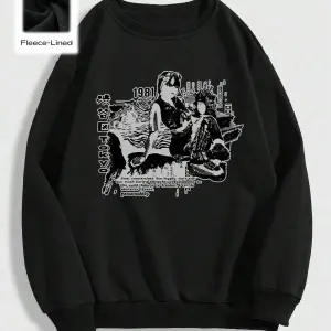 Unisex Kadın/Erkek Grunge Punk Slogan ve Şekil Grafiği Sweatshirt