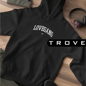 Unısex Kadın Erkek Lovegang Aşk Çetesi Sevgili Hediye Siyah Hoodie % 100 Pamuk Tasarım Sweatshirt