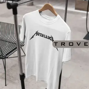 Unısex Kadın Erkek Metallıca %100 Pamuk Baskılı Siyah Beyaz T-shirt