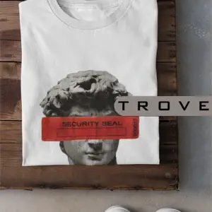 Unısex Kadın Erkek Mitoloji Tanrı Sansür %100 Pamuk Baskılı Siyah Beyaz T-shirt