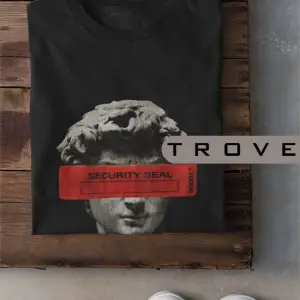 Unısex Kadın Erkek Mitoloji Tanrı Sansür %100 Pamuk Baskılı Siyah Beyaz T-shirt