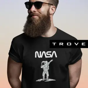 Unısex Kadın Erkek Nasa Çılgın Astronot % 100 Pamuk Tasarım T-shirt
