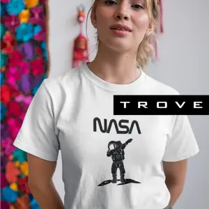 Unısex Kadın Erkek Nasa Çılgın Astronot % 100 Pamuk Tasarım T-shirt