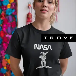 Unısex Kadın Erkek Nasa Çılgın Astronot % 100 Pamuk Tasarım T-shirt