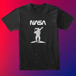 Unısex Kadın Erkek Nasa Çılgın Astronot % 100 Pamuk Tasarım T-shirt