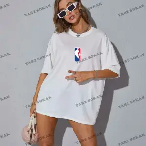 Unisex Kadın/Erkek NBBAA Özel Baskılı Renkli Oversize Penye