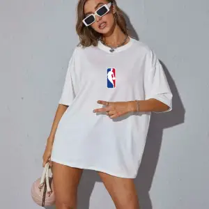 Unisex Kadın/Erkek NBBAA Özel Baskılı Renkli Oversize Penye T-Shirt