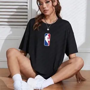 Unisex Kadın/Erkek NBBAA Özel Baskılı Renkli Oversize Penye T-Shirt