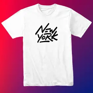 Unısex Kadın Erkek New York Ny Ci?ty Baskılı Siyah Beyaz % 100 Pamuk Tasarım T-shirt