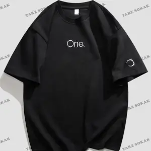 Unisex Kadın/Erkek ONE Renkli Özel Baskılı Oversize Penye