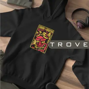 Unısex Kadın Erkek Swım To Drown Siyah Kapüşonlu Hoodie %100 Pamuk Tasarım Sweatshirt