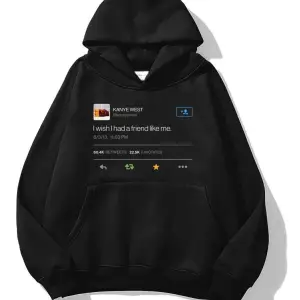 Unisex Kanye Tweet Sweatshirt Siyah