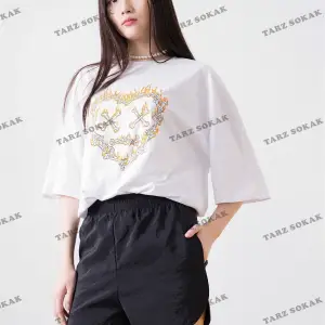 Unisex Kemik Kalp Beyaz