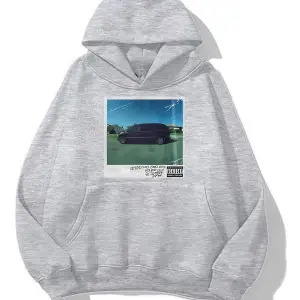 Unisex Kendrick Lamar M.a.a.d City gri Sweatshirt Hoodie