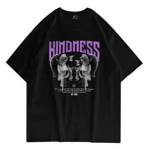 Unisex Kindness Siyah Tshirt