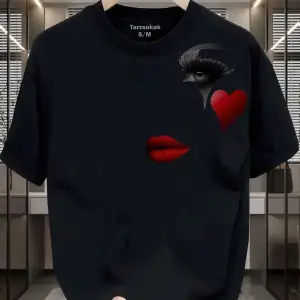 UNİSEX Kod 1 Eyelash Desen T-shirt