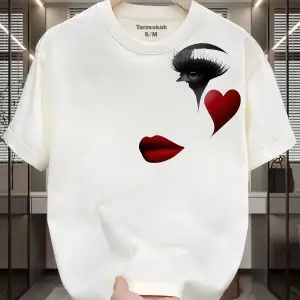 UNİSEX Kod 1 Eyelash Desen T-shirt