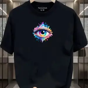 UNİSEX Kod 12 Eyelash Desen T-shirt