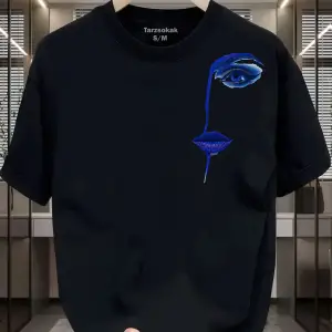 UNİSEX Kod 14 Eyelash Desen T-shirt