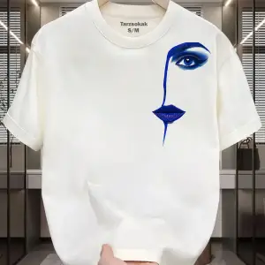 UNİSEX Kod 14 Eyelash Desen T-shirt