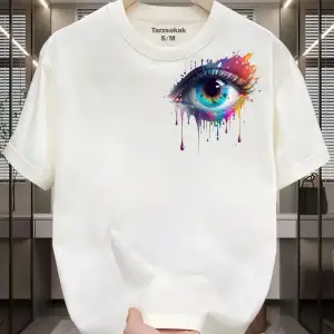 UNİSEX Kod 18 Eyelash Desen T-shirt