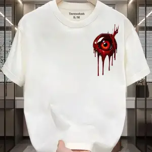 UNİSEX Kod 3 Eyelash Desen T-shirt