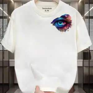 UNİSEX Kod 4 Eyelash Desen T-shirt