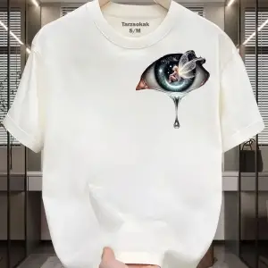 UNİSEX Kod 6 Eyelash Desen T-shirt