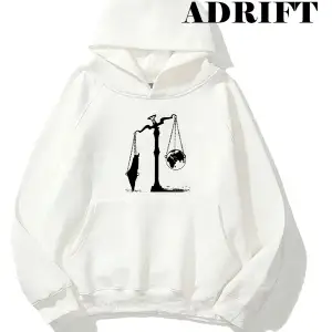 Unisex Kudüs Çığlık Sweatshirt Hoodie Kapşonlu Beyaz