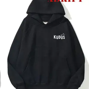 Unisex KudüsSweatshirt Hoodie Kapşonlu Beyaz