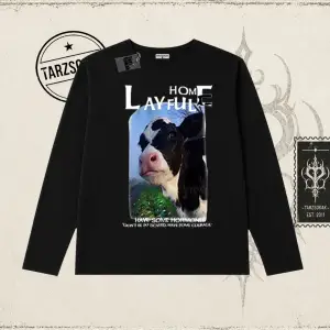 Unisex Layful Biskilet Yaka  Long Sleeve Beyaz