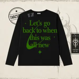 Unisex Lets Go Back Biskilet Yaka  Long Sleeve Beyaz