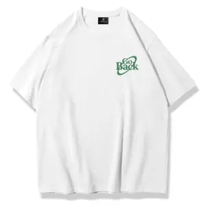 Unisex Lets Go Back Tshirt Beyaz