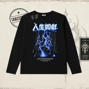 Unisex Light Trapped In Matter Biskilet Yaka  Long Sleeve Beyaz