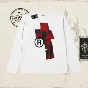 Unisex Lip R Biskilet Yaka  Long Sleeve Beyaz