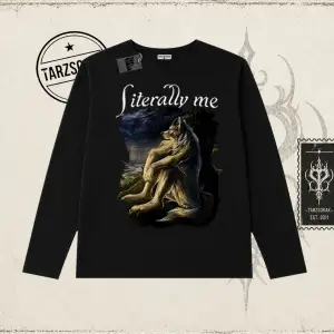 Unisex Literally Me Biskilet Yaka  Long Sleeve Beyaz