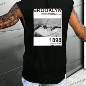 Unisex  LOS ANGELES BASKILI OVERSİZE KOLSUZ