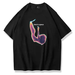 Unisex Lost In Space Tshirt Siyah