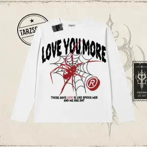 Unisex Love You More Biskilet Yaka  Long Sleeve Beyaz