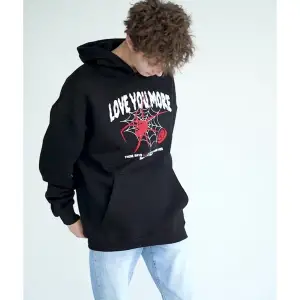 Unisex Love You More Sweatshirt Hoodie Siyah