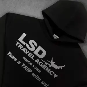 Unisex LSD Travel Agency Sweatshirt Siyah