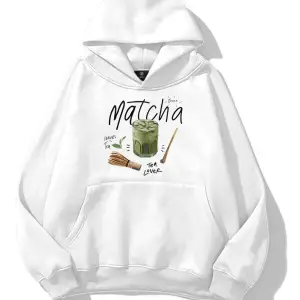 Unisex Matcha Sweatshirt Beyaz